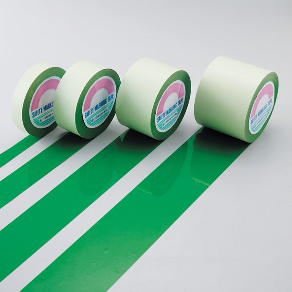 人気提案 緑十字 ガードテープ ラインテープ 若草 黄緑 25mm幅×100m